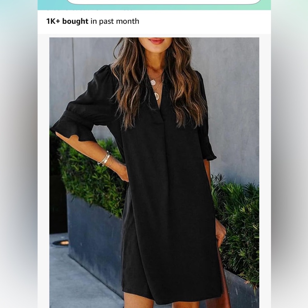 Lightweight summer dress, black, medium